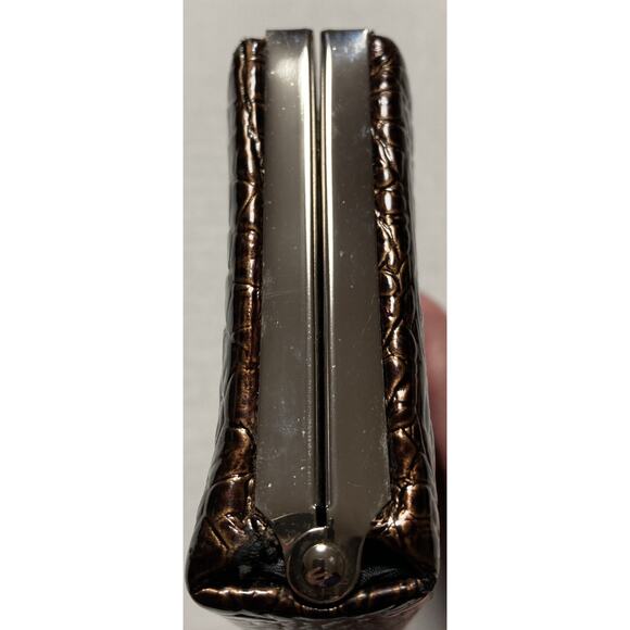 Vintage Womens Mad by Design Clutch Purse Snail Chain Rhinestone Knob Brown NOS - Picture 15 of 15